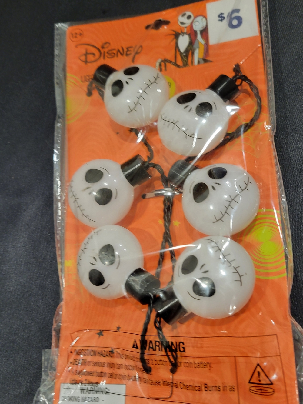 Halloween Disney Nightmare Before Christmas Lightup Necklace